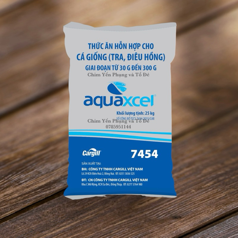 1 bao 25kg cám cá cargill 7454 viên 3mm 30% đạm cho cá ăn hoặc dùng câu cá,tra,điêu hồng.