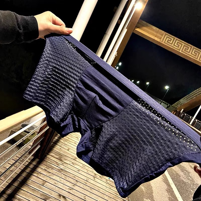 Hộp 4 Sịp Đùi Nam Thông Hơi Cao Cấp, Chất Liệu Mềm Mịn Siêu Thoáng Khí