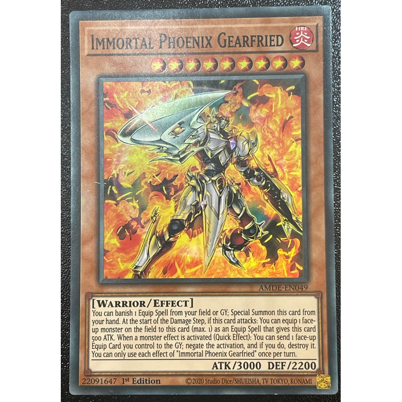 Immortal Phoenix Gearfried - AMDE-EN049 - Super Rare 1st Edition