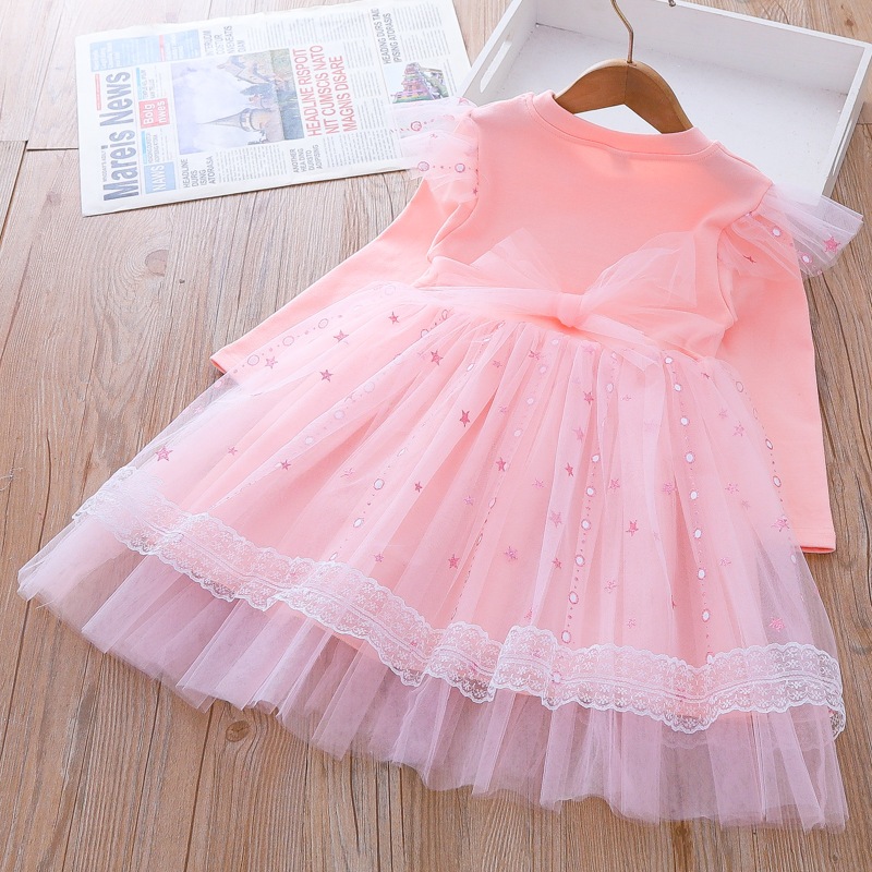 Váy Công Chúa Họa Tiết Elsa SIÊU ĐÁNG YÊU cho bé gái, váy mùa đông dày mềm mịn, hàng Quảng Châu Cao Cấp