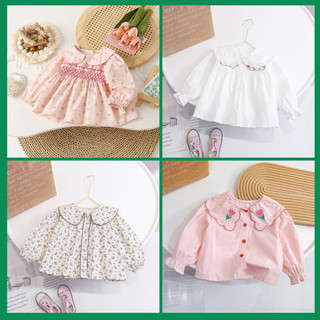 Áo sơ mi bé gái Moon kids áo sơ mi dài tay nhiều mẫu ASM828