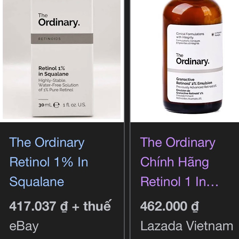 Tinh chất trẻ hoá da The Ordinary Retinol 1% The Ordinary in Squalane