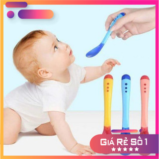 Thìa Ăn Dặm Báo Nóng An Toàn Cho Bé, thìa Chống nóng, thìa ăn dặm Shopmelinh