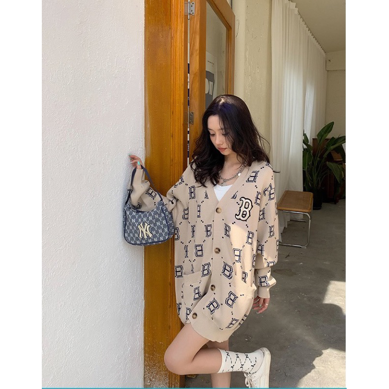 Áo Cardigan MLB Monogram Dệt Kim