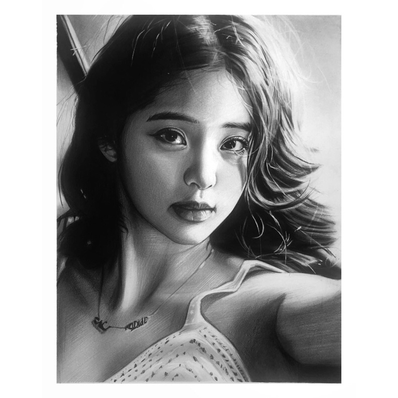 tranh vẽ bút chì theo yêu cầu