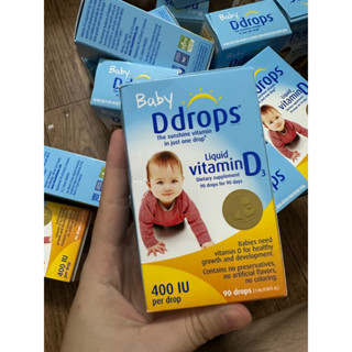 [ Date 2027 ] Vitamin D3 Drops - Baby DDrops bổ xung vitamin D cho bé 60 giọt và 90 giọt