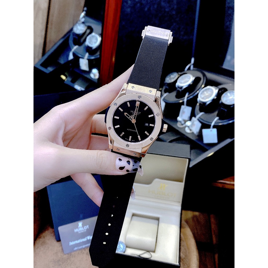 Q Đồng Hồ Nam Hublot Classic Fussion Black G-automatic- 41mm- chống nước- bảo hành 24thangg