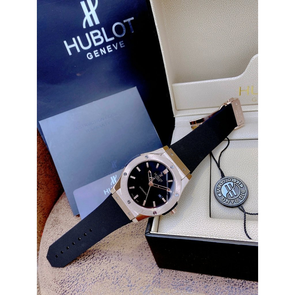 Q Đồng Hồ Nam Hublot Classic Fussion Black G-automatic- 41mm- chống nước- bảo hành 24thangg