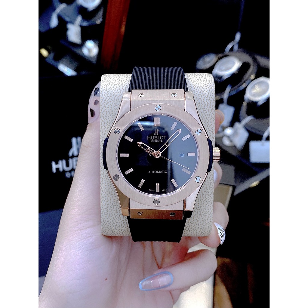 Q Đồng Hồ Nam Hublot Classic Fussion Black G-automatic- 41mm- chống nước- bảo hành 24thangg