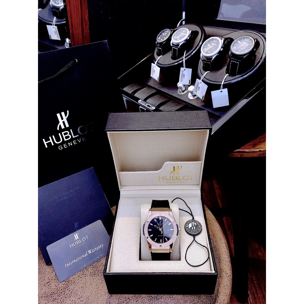 Q Đồng Hồ Nam Hublot Classic Fussion Black G-automatic- 41mm- chống nước- bảo hành 24thangg