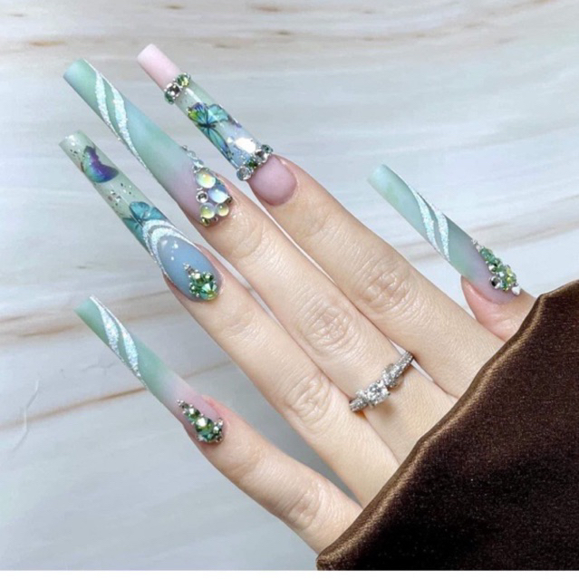 Hộp móng típ phom dài đắp gel bột hàng chuẩn đủ phom