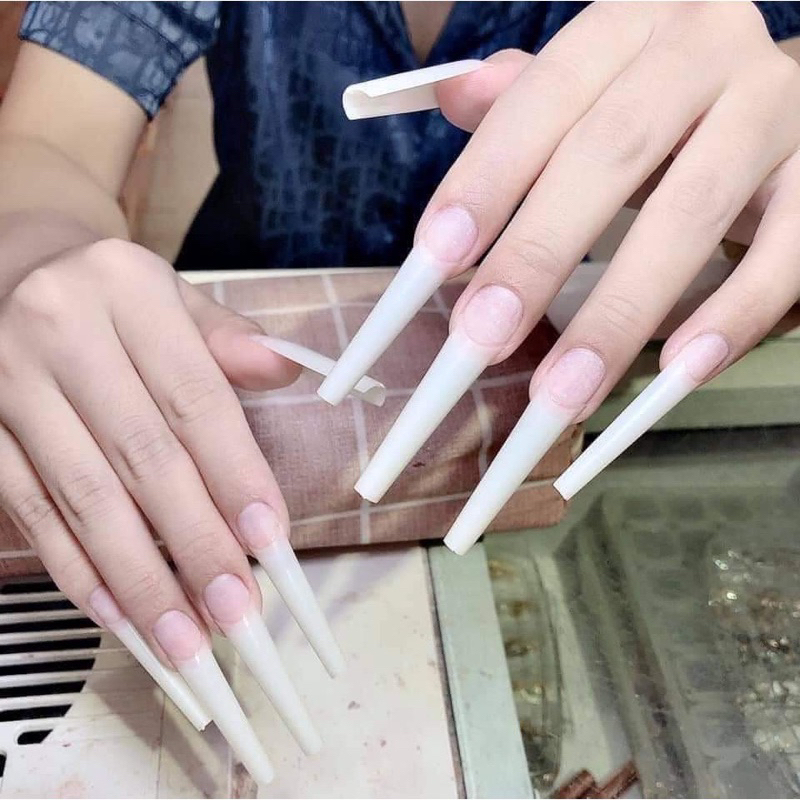 Hộp móng típ phom dài đắp gel bột hàng chuẩn đủ phom