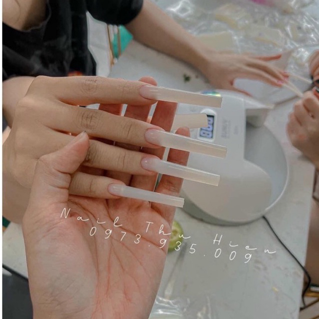 Hộp móng típ phom dài đắp gel bột hàng chuẩn đủ phom