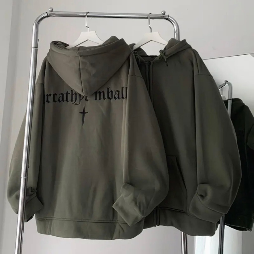 Áo Hoodie thêu chữ thập mũ to 2 lớp chất nỉ bông cao cấp nhiều màu form rộng nam nữ unisex