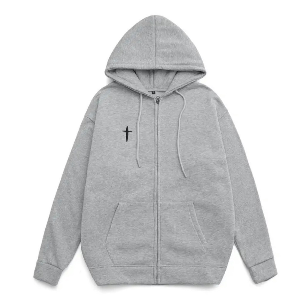 Áo Hoodie thêu chữ thập mũ to 2 lớp chất nỉ bông cao cấp nhiều màu form rộng nam nữ unisex