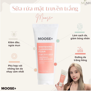 (tặng mặt nạ) Sữa rửa mặt Moose+ 150g whitening cleansing foam hạn 2026 Kr.Lab
