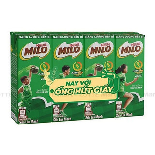 Sữa Lúa Mạch Nestlé Milo/ ít đường Lốc 4 Hộp 180ml