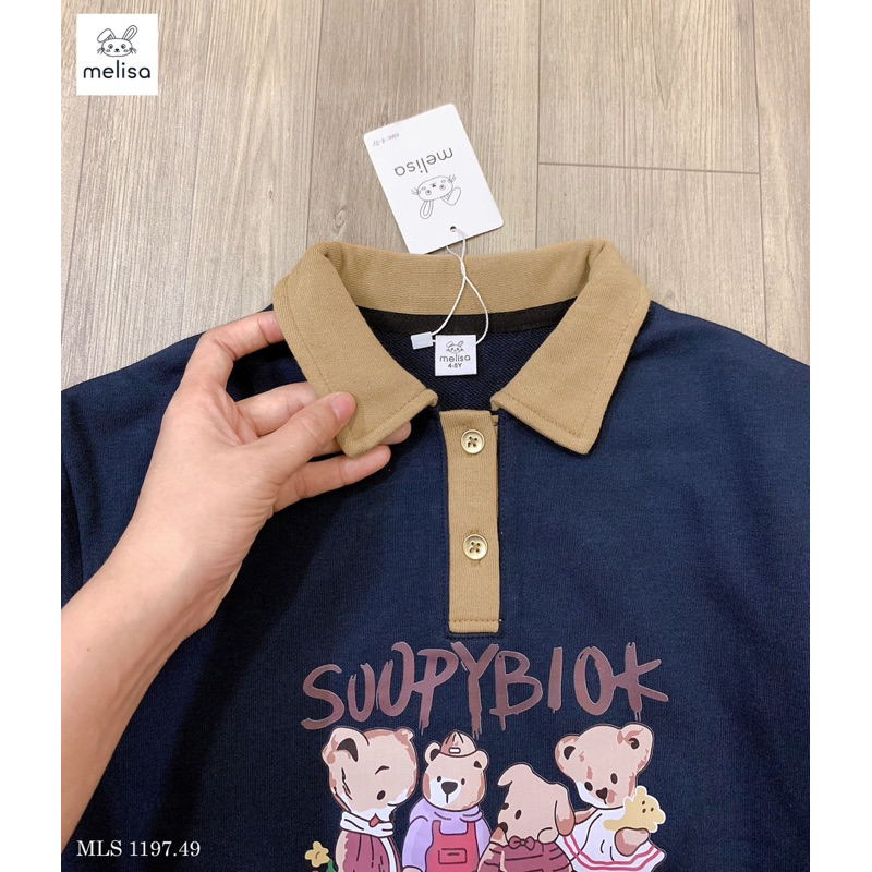 Set Melisa áo nỉ, chân váy kaki