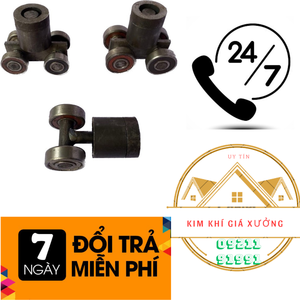 Bi treo 4 bánh bi treo 2 bánh xoay 360 độ dùng cho cửa  nặng hàng loại1