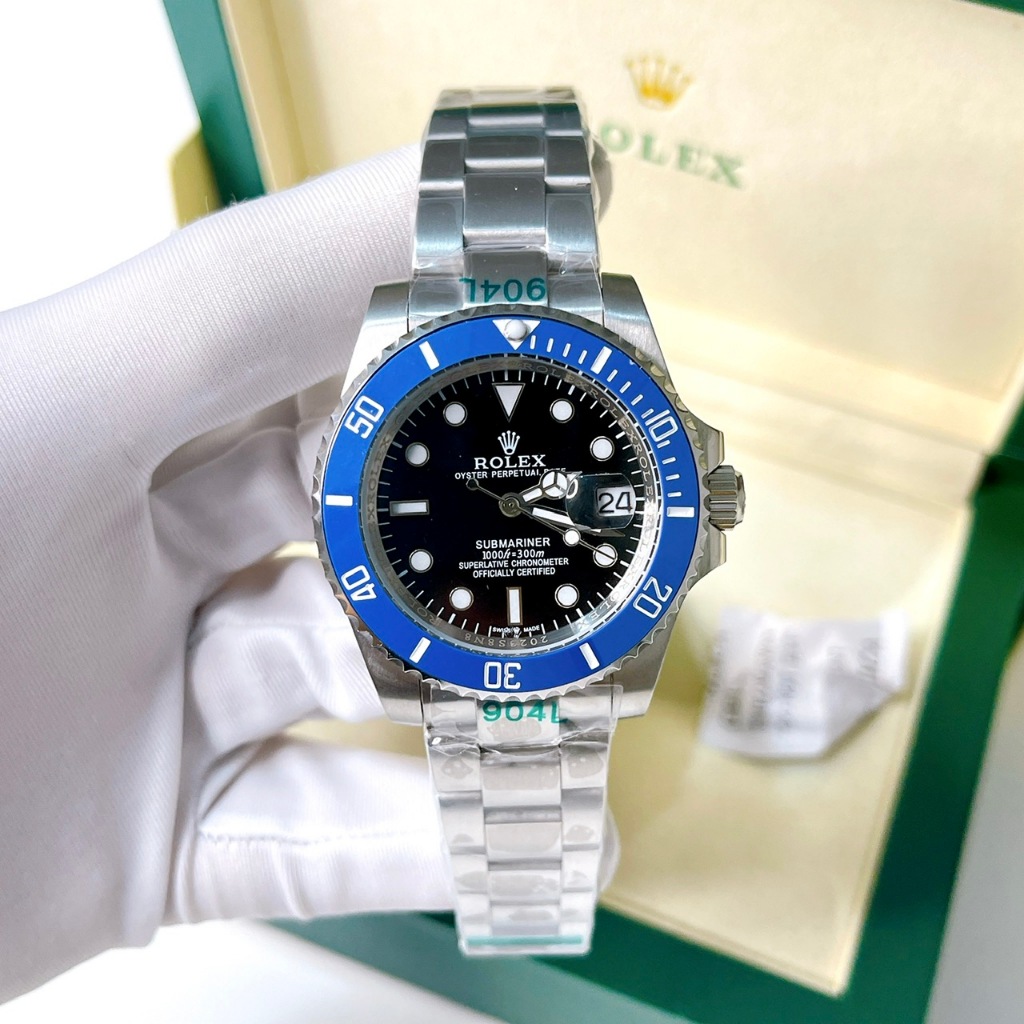 Đồng Hồ Nam Rolex - Size 42mm, Máy Cơ, Kính Sapphire Chống Trày,Thép 904 Không Gỉ, 3 Kim Bảo Hành Máy 12