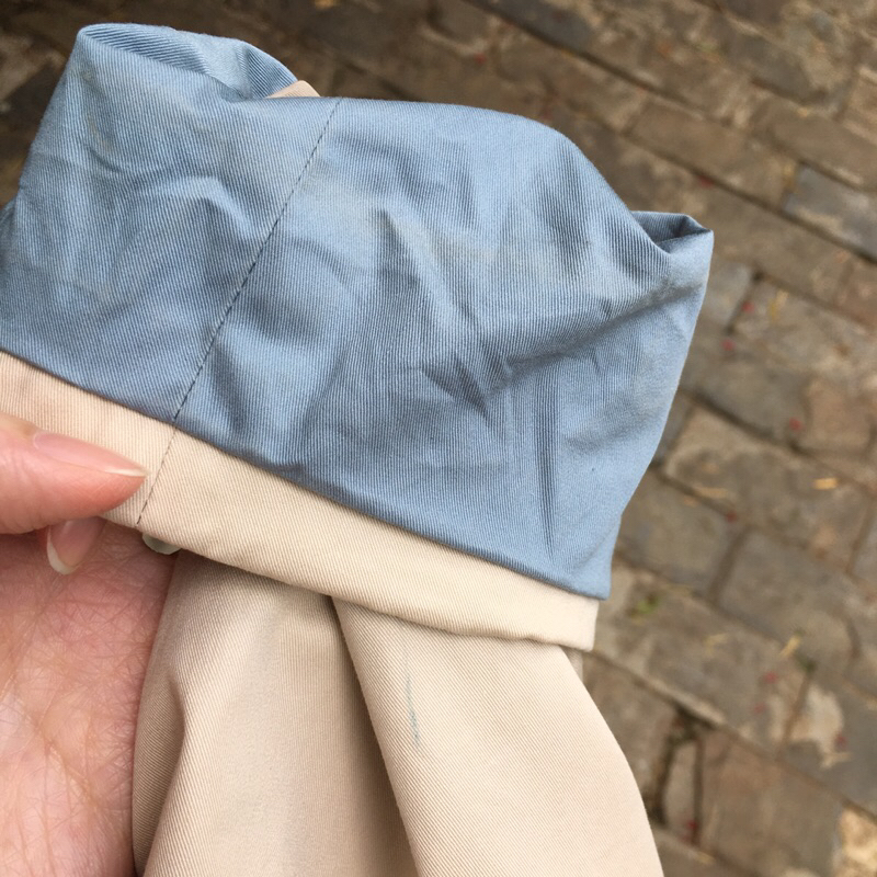 Khoác manto kaki nam HQ SPAO mens single-breasted trench coat