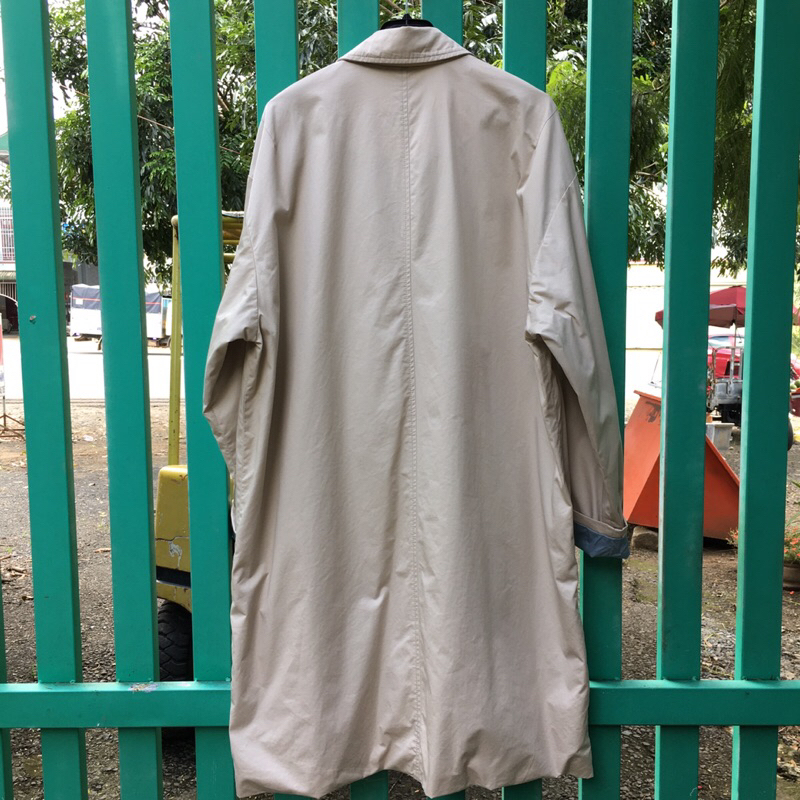 Khoác manto kaki nam HQ SPAO mens single-breasted trench coat