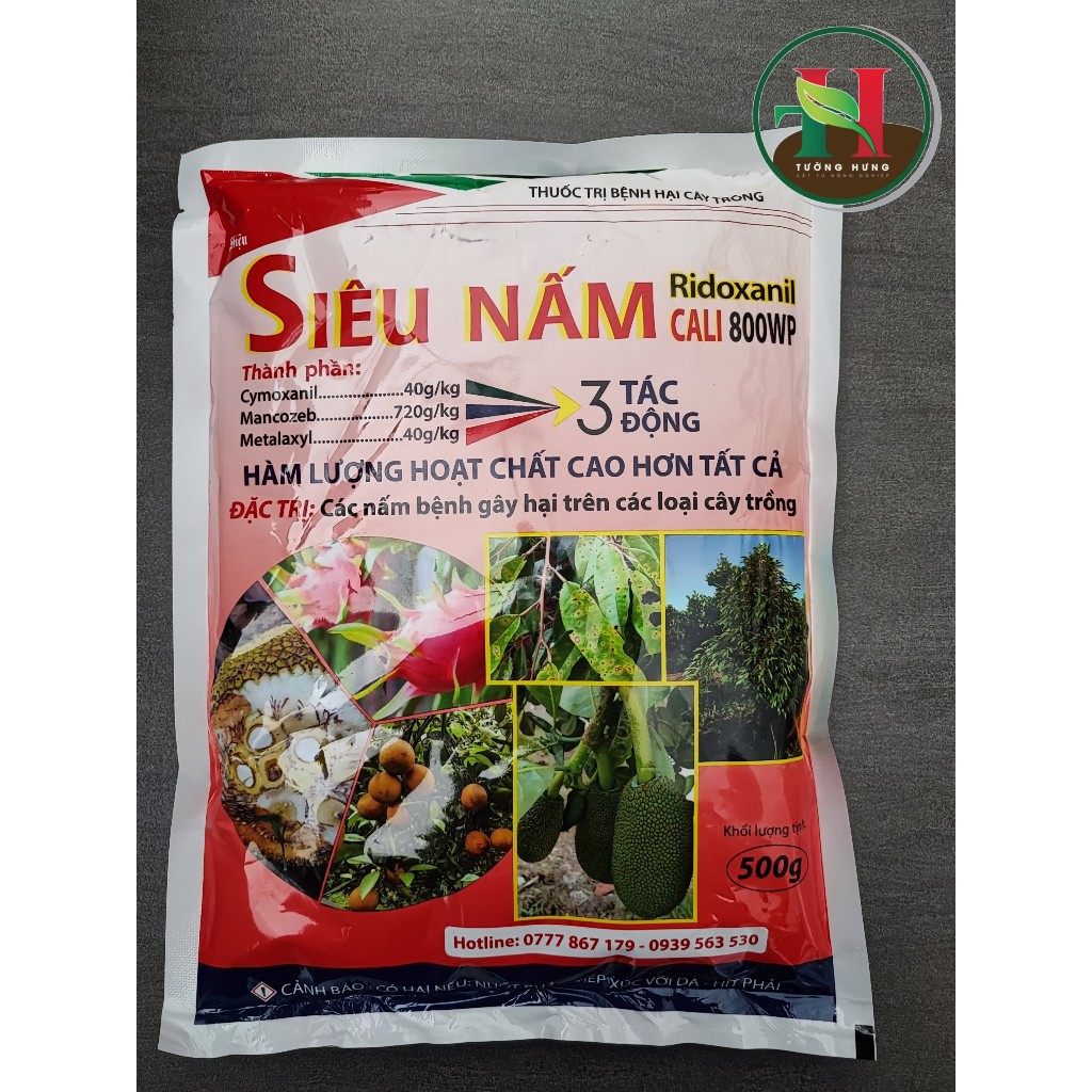 Ridoxanil 800WP - Siêu Nấm CALI - Sản phảm 3 tác động - 500gr