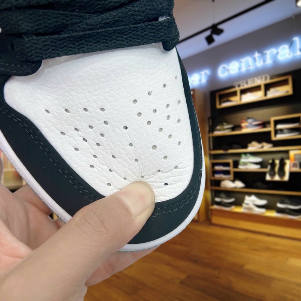 Giày sneaker Jordan low 1 Mystic Green cổ thấp đen trắng gót xanh,Giày thể thao JD đen xanh lá bản SC, Full Box Bill