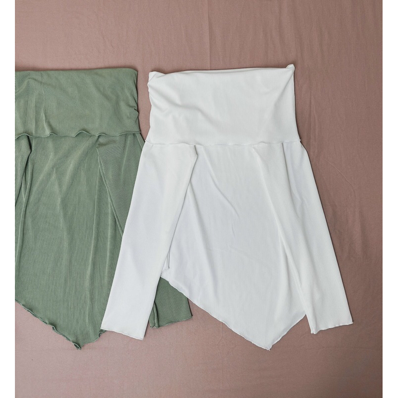 Áo tay dài trễ vai bèo cuốn biên mã ranshi TT12 BT