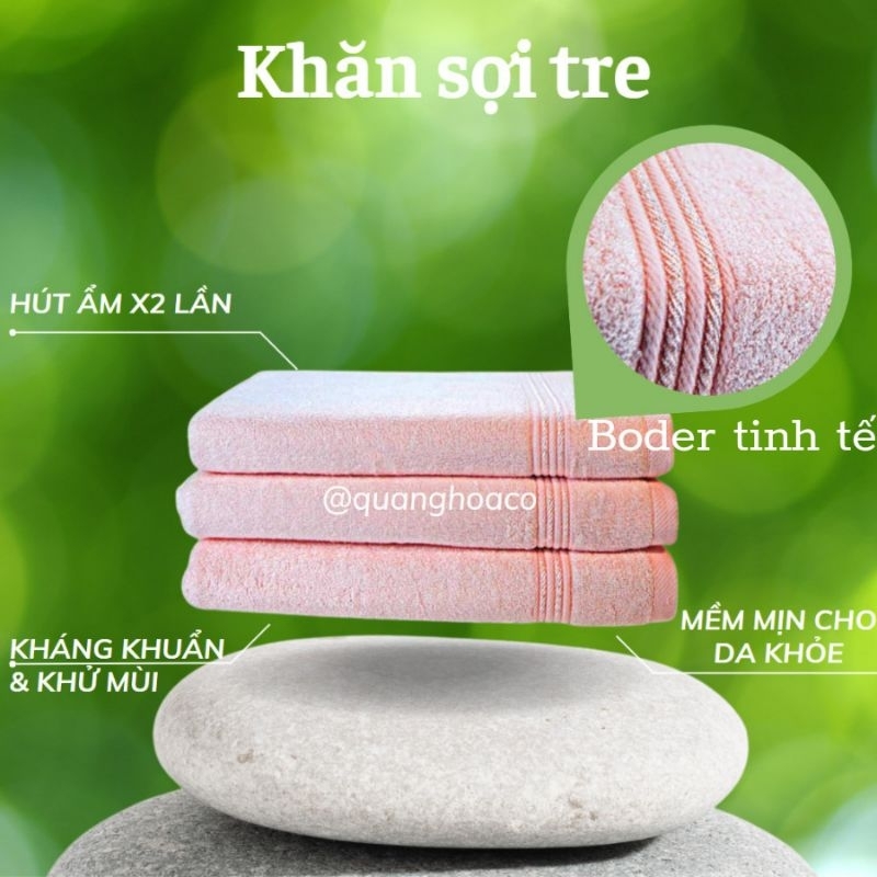 Khăn Mặt  sợi tre  cao cấp Mollis  FMT4  KT 34 x 78 cm