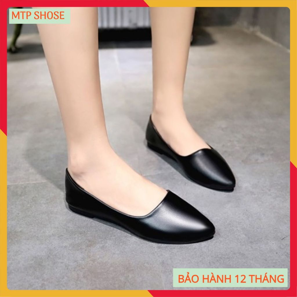 Giày búp bê ❤FREESHIP❤ giày bệt nữ da lỳ cao cấp đế cao su đúc siều mềm