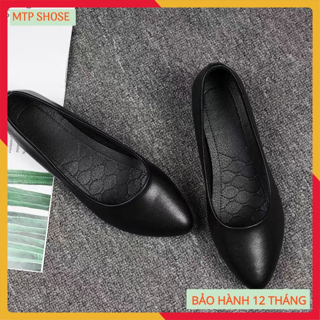 Giày búp bê ❤FREESHIP❤ giày bệt nữ da lỳ cao cấp đế cao su đúc siều mềm