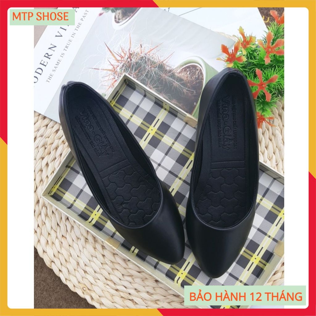 Giày búp bê ❤FREESHIP❤ giày bệt nữ da lỳ cao cấp đế cao su đúc siều mềm