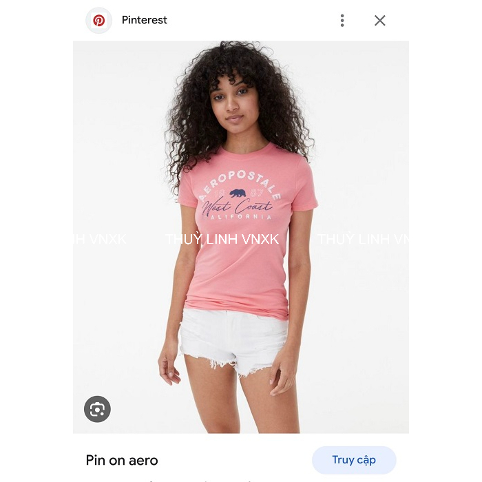 Áo Thun Unisex Aeropostale Cotton 4 Chiều Cổ Tròn Tay Ngắn 4 Màu