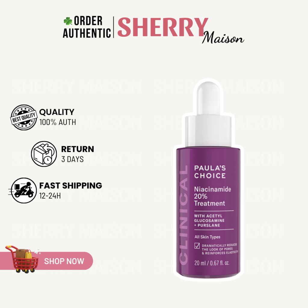 Tinh chất se khít lỗ chân lông Niacinamide 20% Paulachoice Nia 20 20ml