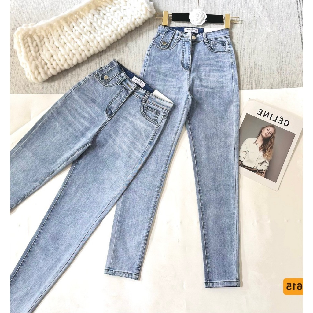 Quần Jean ôm lưng cao co giãn tốt, kèm hình thật ❤️Freeship❤️ Quần Bò Nữ mẫu mới cá tính thời trang A-T Fashion - MQ503