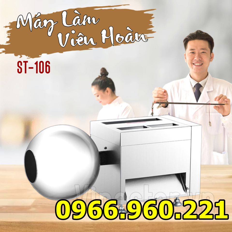 Máy Tạo Viên Thuốc, Viên Nghệ-Máy làm viên hoàn bán tự động DZ-20 -Đường kính viên hoàn 4, 6, 8, 10, 12mm (Theo yêu cầu)