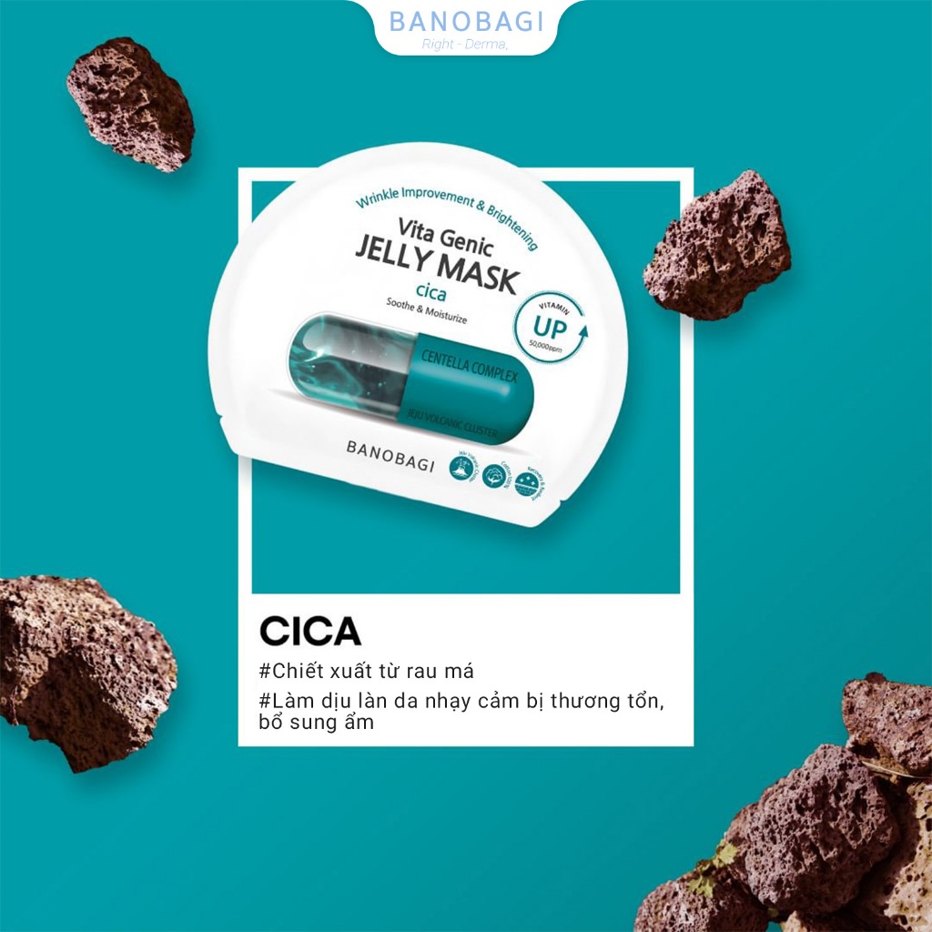 COMBO 2 MIẾNG Mặt Nạ Banobagi Vita Genic Jelly Mask Vitamin dưỡng trắng, cấp ẩm, chống lão hóa da
