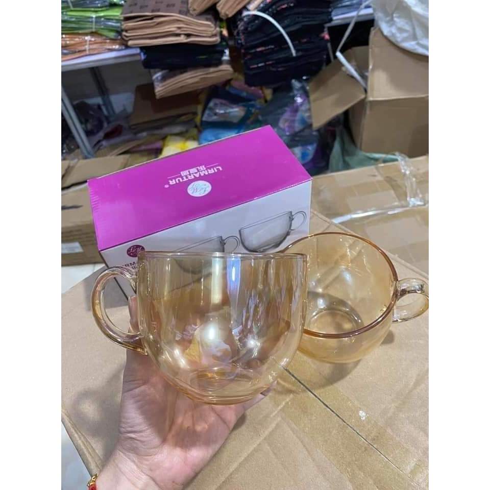SET 2 CỐC THUỶ TINH MÀU HỔ PHÁCH 480ML