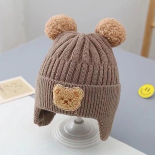 Mũ len gâu có tai bịt giữ ấm cho bé từ 5m-2 tuổi