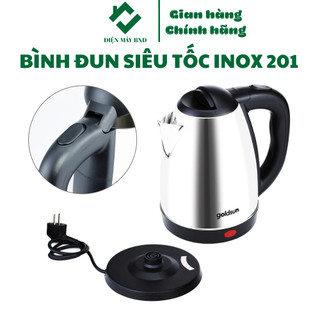 Bình đun siêu tốc Inox 201 Goldsun GKT2604 dung tích 1.8l công suất 2000w bảo hành 12 tháng dienmaybnd