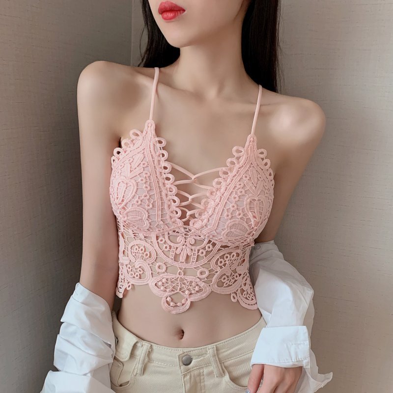 Áo Lót Nữ Nâng Ngực Mút Mỏng Hở Lưng Dây Đan Chéo Gợi Cảm Sexy Phan Ren Mềm Mại EVA 210