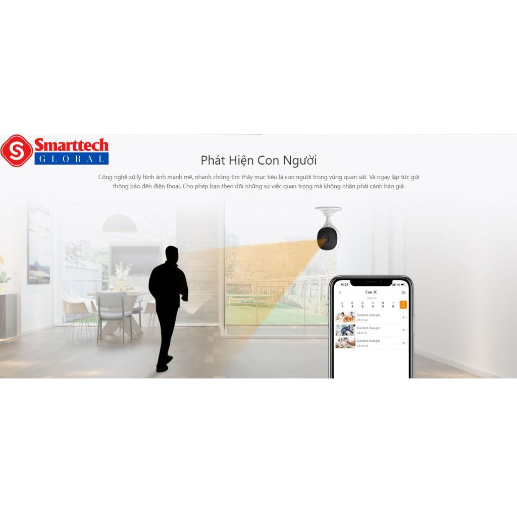 Camera WIFI IMOU Cue 2  2.0 MP - Đàm thoại 2 chiều - Giám sát thông minh