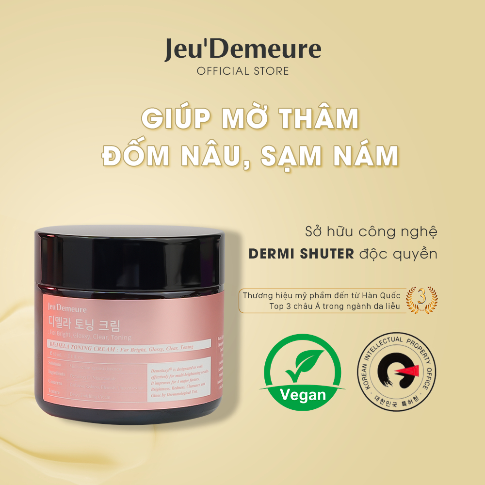 Kem mờ thâm, nâng tone da Jeu Demeure Demela Toning Cream 62ml