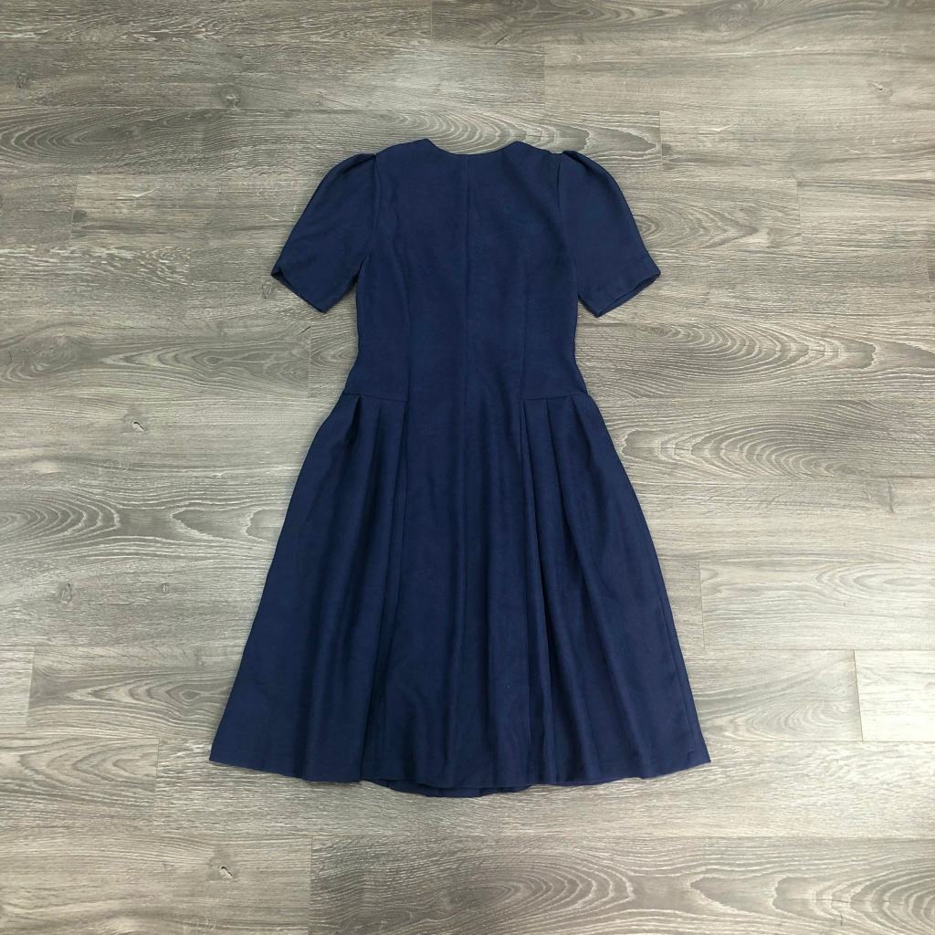 Đầm H@BBS nhung nút tay ngắn KAMI