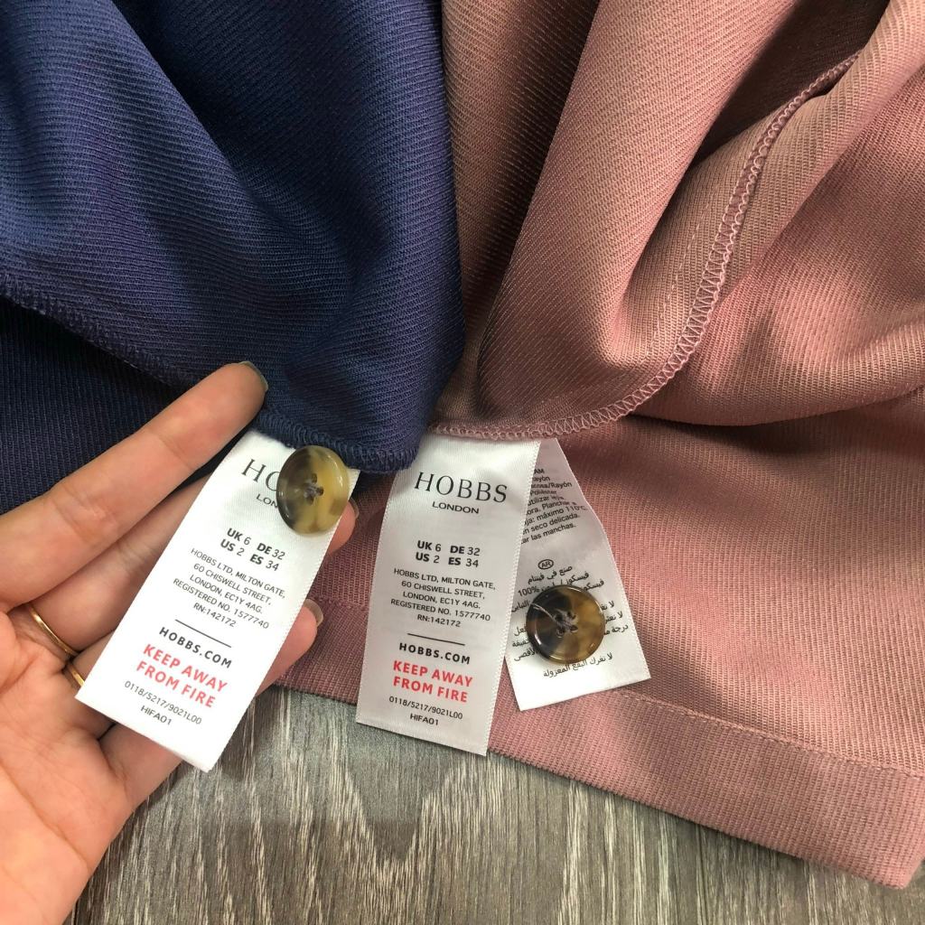 Đầm H@BBS nhung nút tay ngắn KAMI