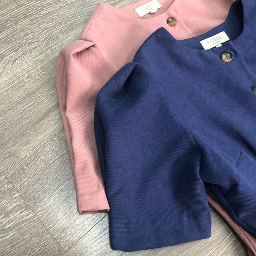 Đầm H@BBS nhung nút tay ngắn KAMI