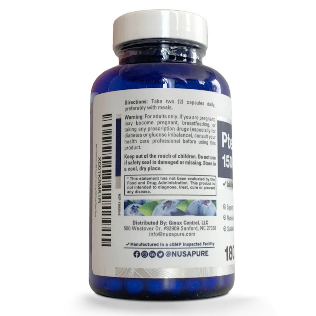 Hỗ trợ chống oxy hóa lành mạnh NusaPure Pterostilbene 150mg 180 viên