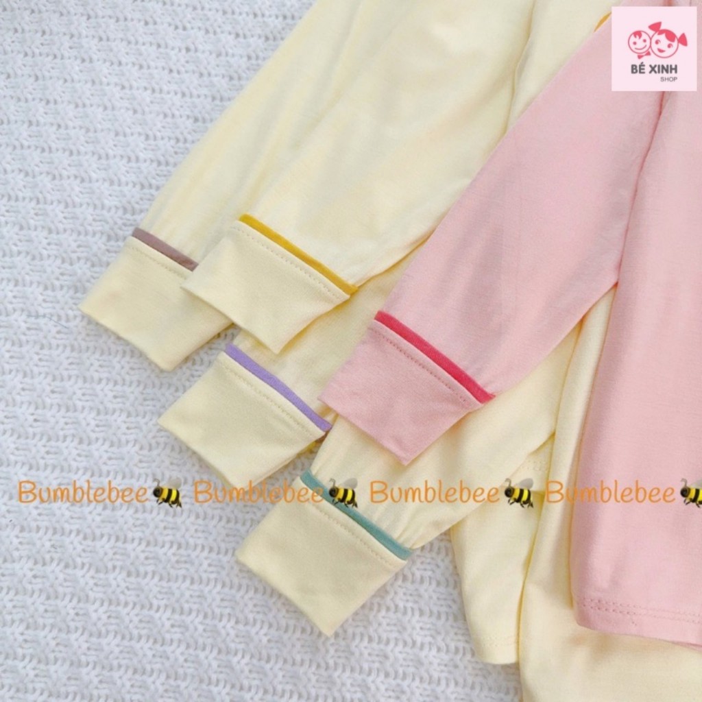 Set Đồ Bộ Thun Lạnh Cho Trẻ Em Bé Trai Bé Gái 8-18kg  Bộ Quần Áo Thu Đông Dài Tay Cho Bé Trai Gái BỘ VÀNG VIỀN