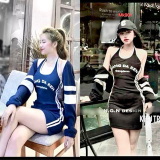 SET ĐẦM BODY TRỒNG CỔ KÈM KHOÁC GAIS00030
